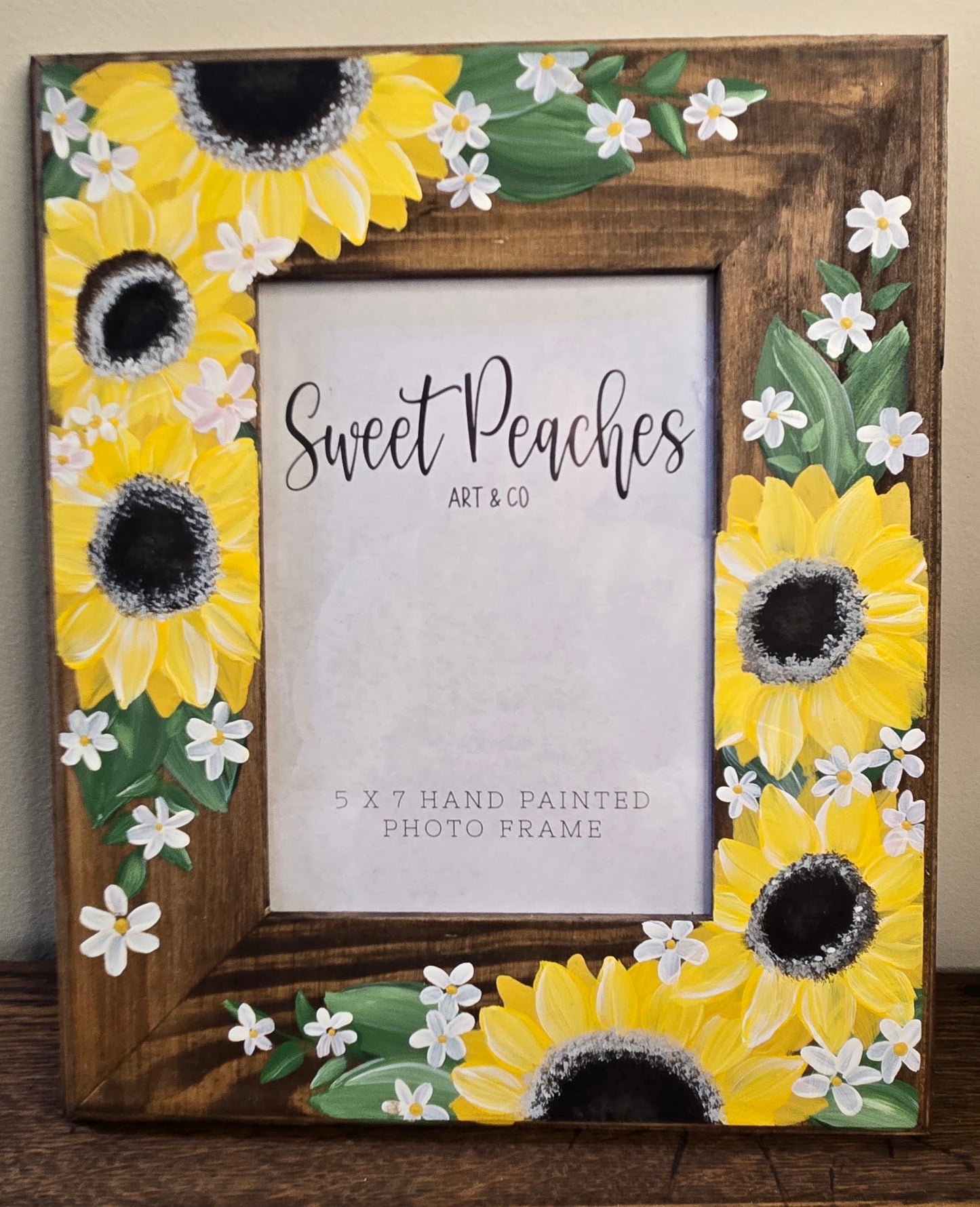Sunflower Meadow Hand-Painted 5x7 Keepsake Frame