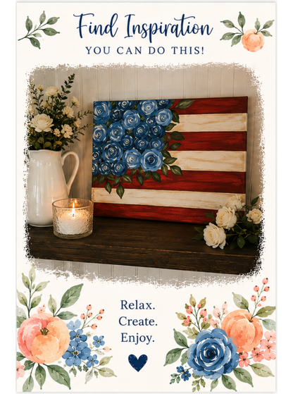 American Floral Canvas DIY Paint Kit