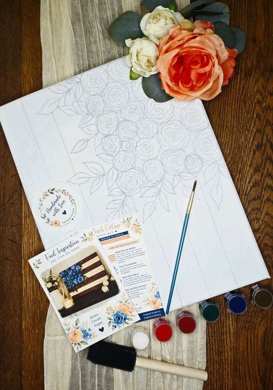 American Floral Canvas DIY Paint Kit